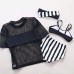 Tsyllyp Baby Girl Polka Dot Swimsuits Swimwear Stripe Bikinis Set with Cover-up Headband 4PCS #2 B07QFK7Y8C